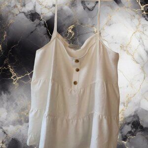 Paper Crane Spaghetti Strap Ruffle Flowy Top (Junior)